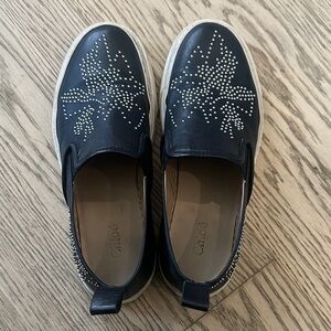 Chloe Black and White Studded Sneakers